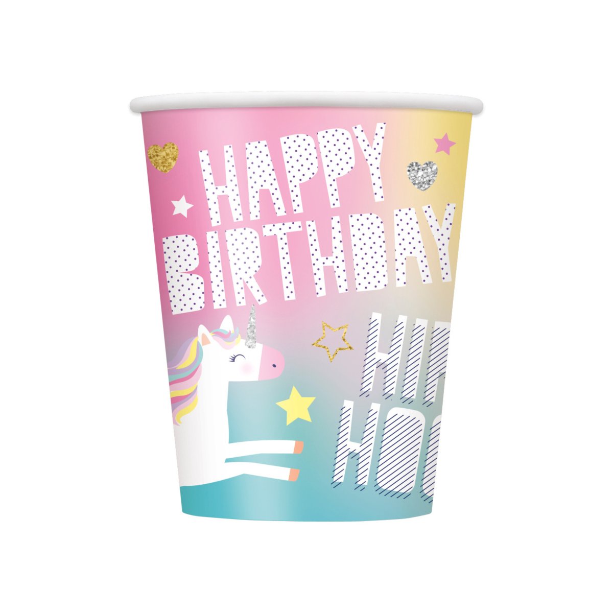 Unicorn 9oz Paper Cups 8pk - PoundToys